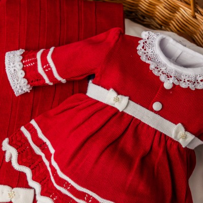  Saída de maternidade- Carla vermelho com branco